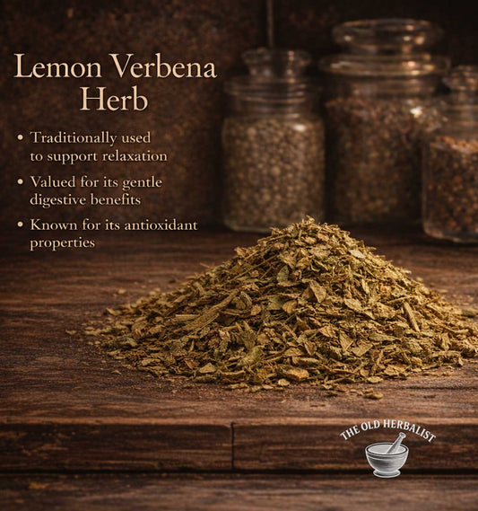 Loose lemon verbena leaves for tea and culinary use.