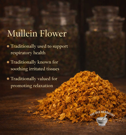 Loose mullein flower petals for herbal tea and wellness.