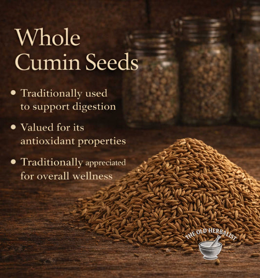 Dried cumin seeds close-up for cooking and herbal use.