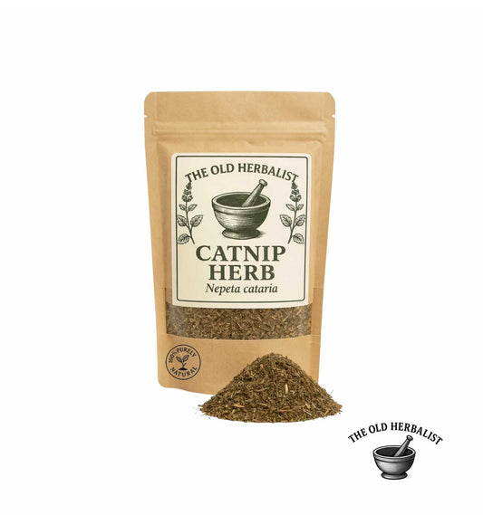 Dried catnip herb in kraft pouch – Nepeta cataria
