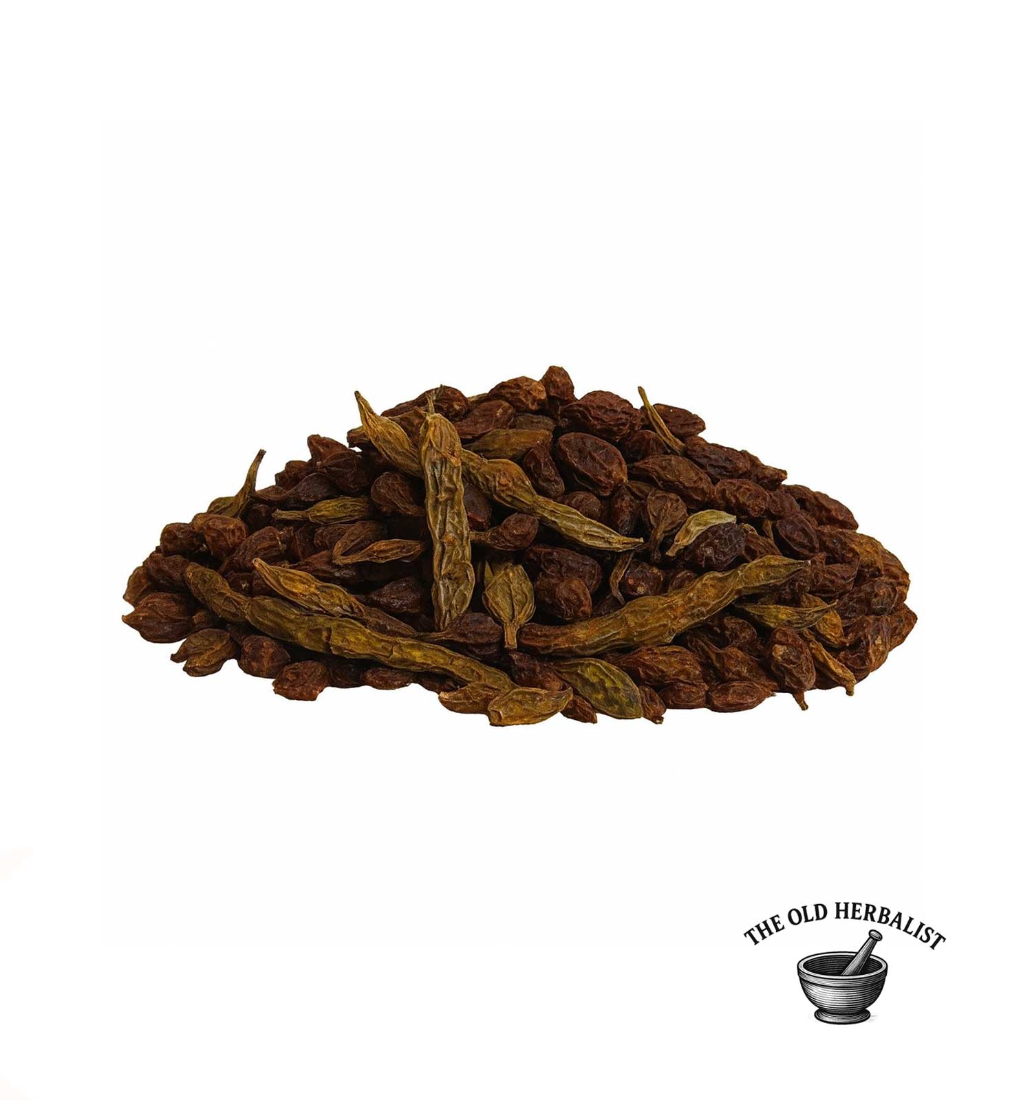 Dried Sophora japonica buds and berries for tea and wellness.