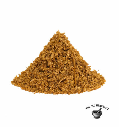 Loose elderflower blossoms for traditional herbal infusions.