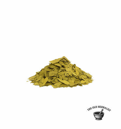 pile of Dried senna leaves