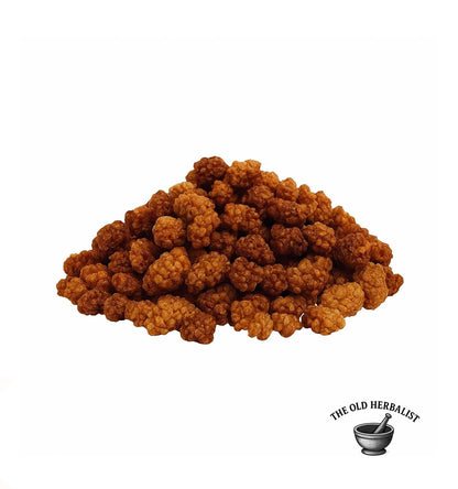 Chewy dried white mulberries for snacking and recipes.