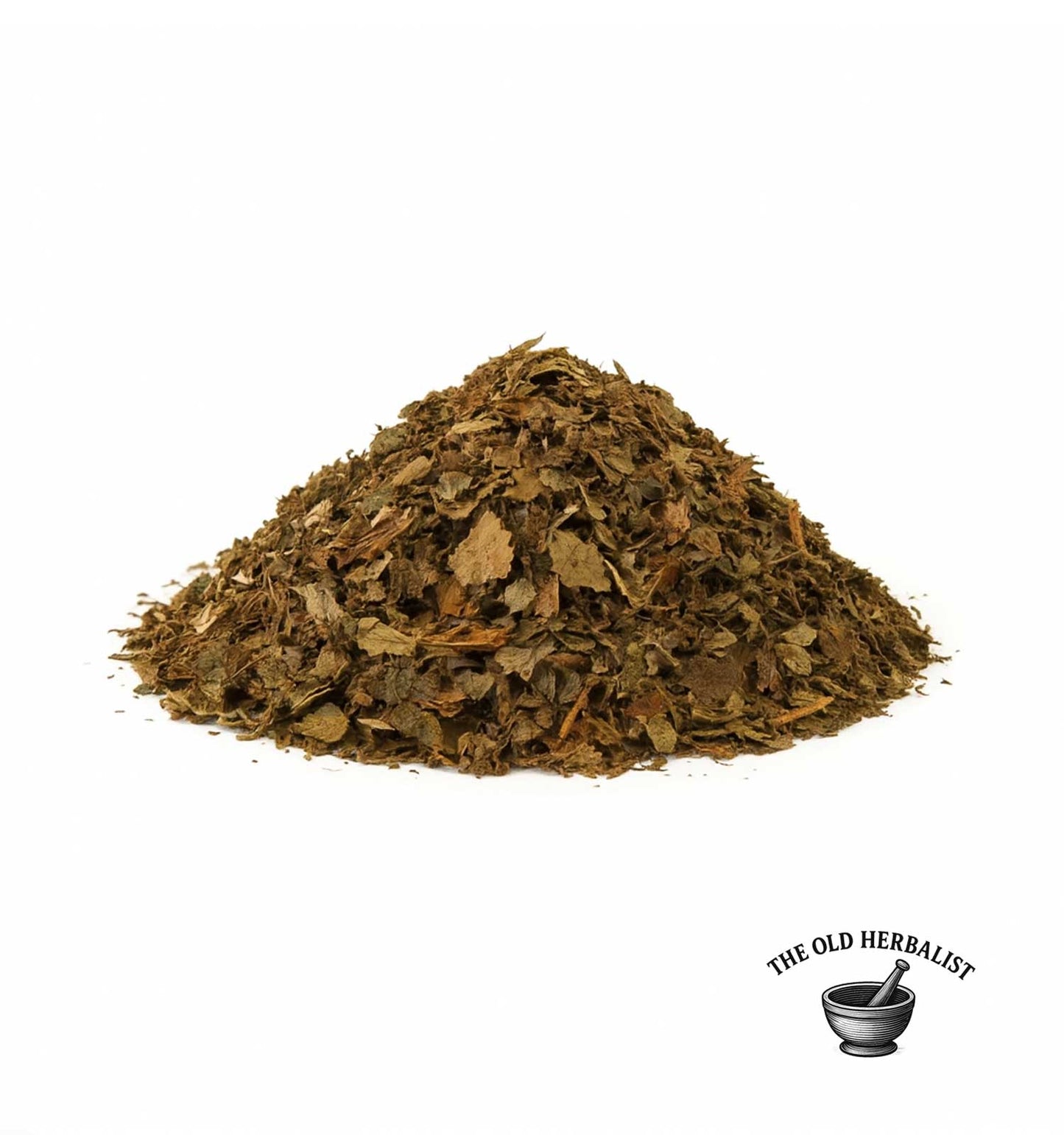 Loose raspberry leaf for herbal infusion and wellness use.