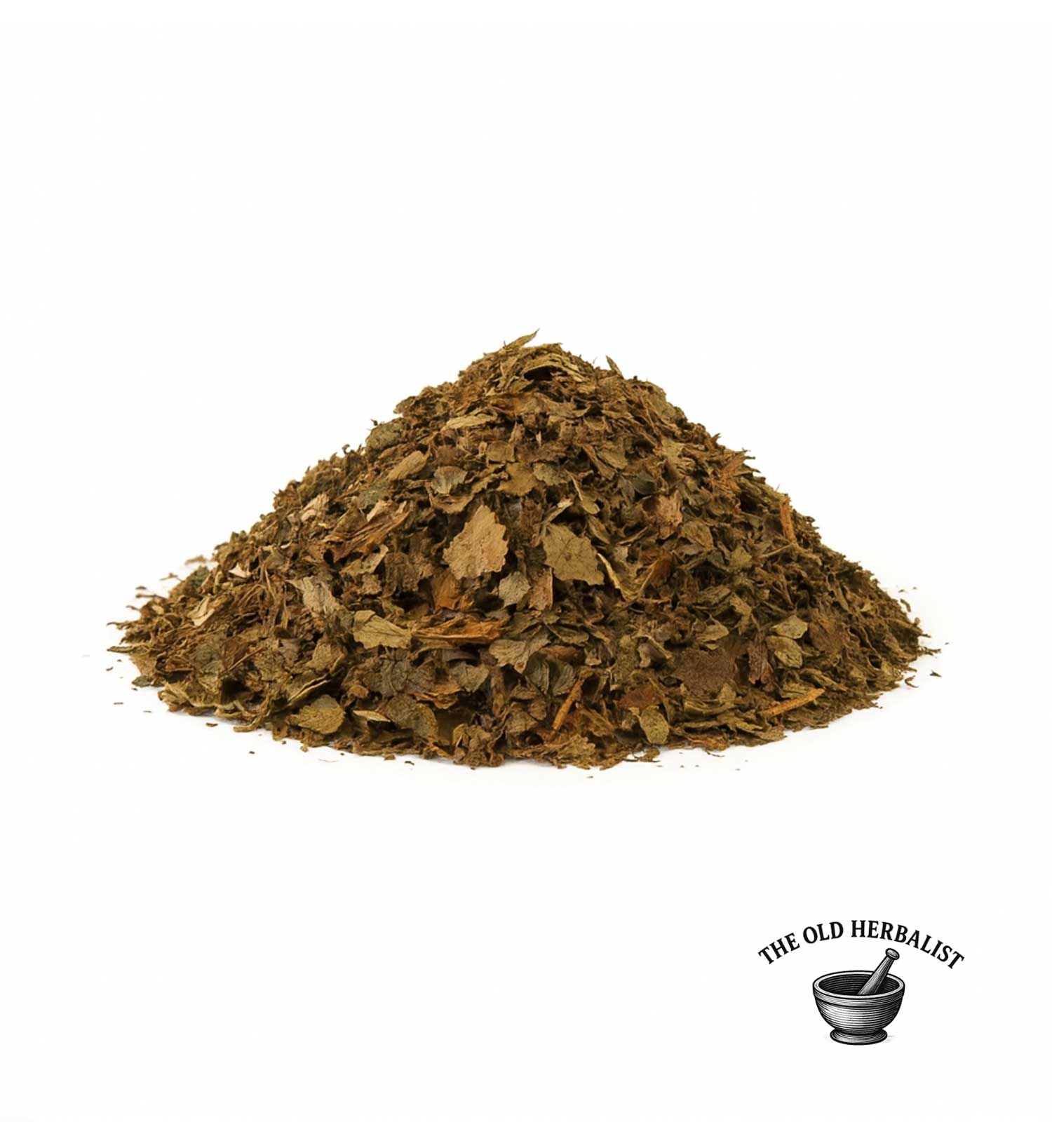 Loose raspberry leaf for herbal infusion and wellness use.