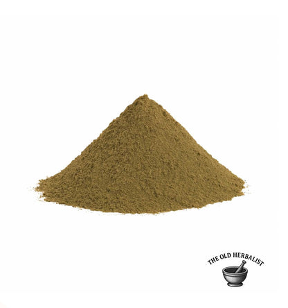 Finely ground brown seaweed powder for culinary use.