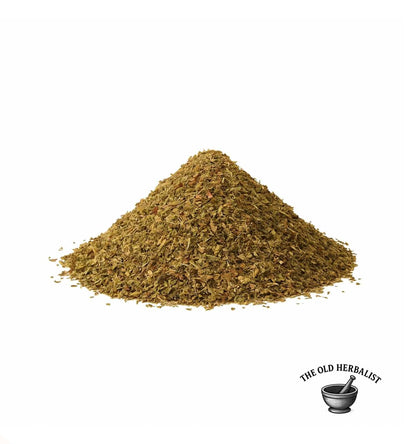 Loose dried marjoram herb for cooking and herbal tea.