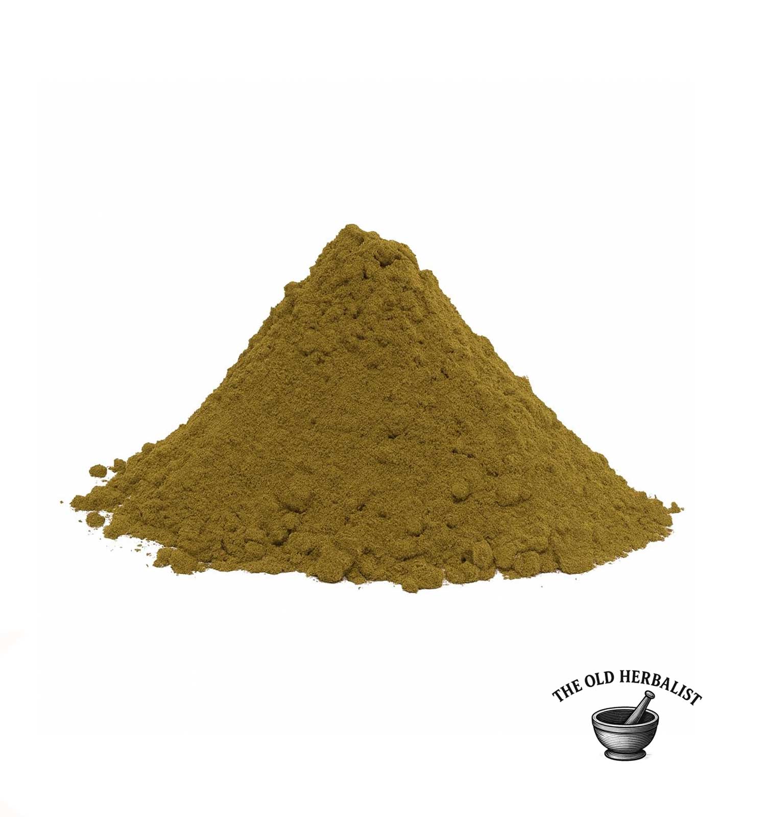Green hemp protein powder from raw hemp seeds.