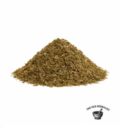 Cut strawberry leaves for herbal infusion and culinary use.