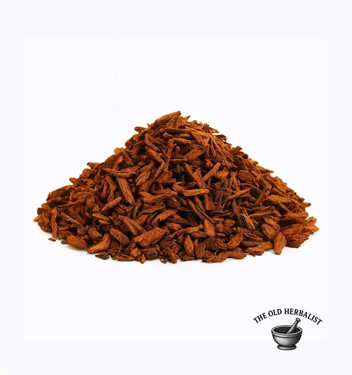 Loose rhatany root pieces showing natural reddish-brown color.