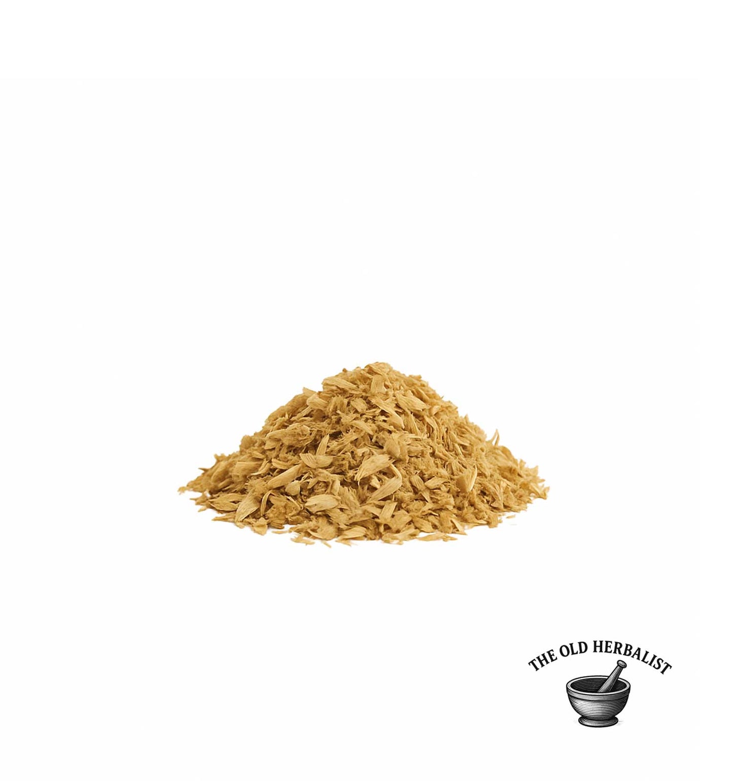 pile of Dried marshmallow root pieces