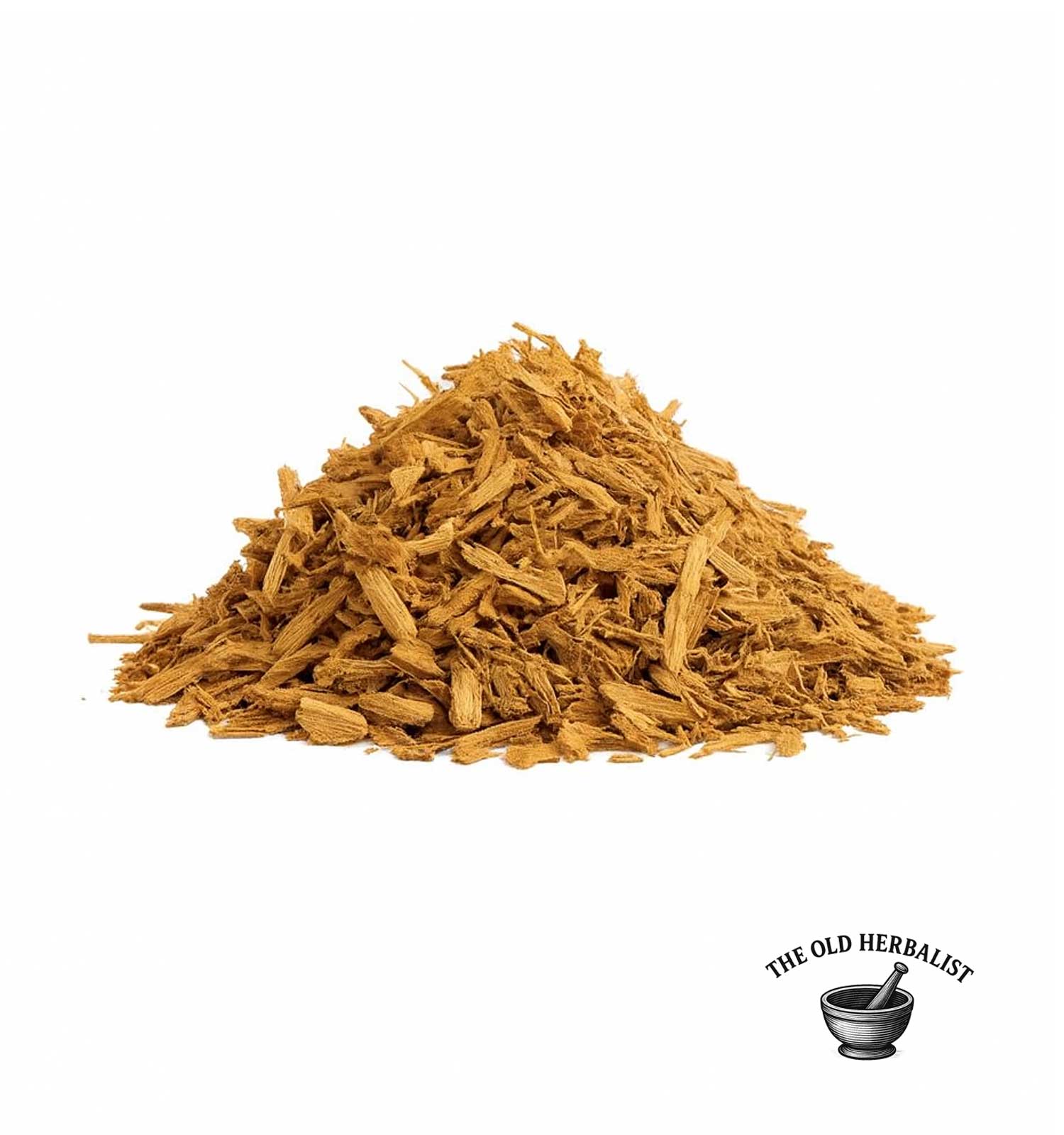 Loose cut blackberry root pieces for herbal tea and decoction.