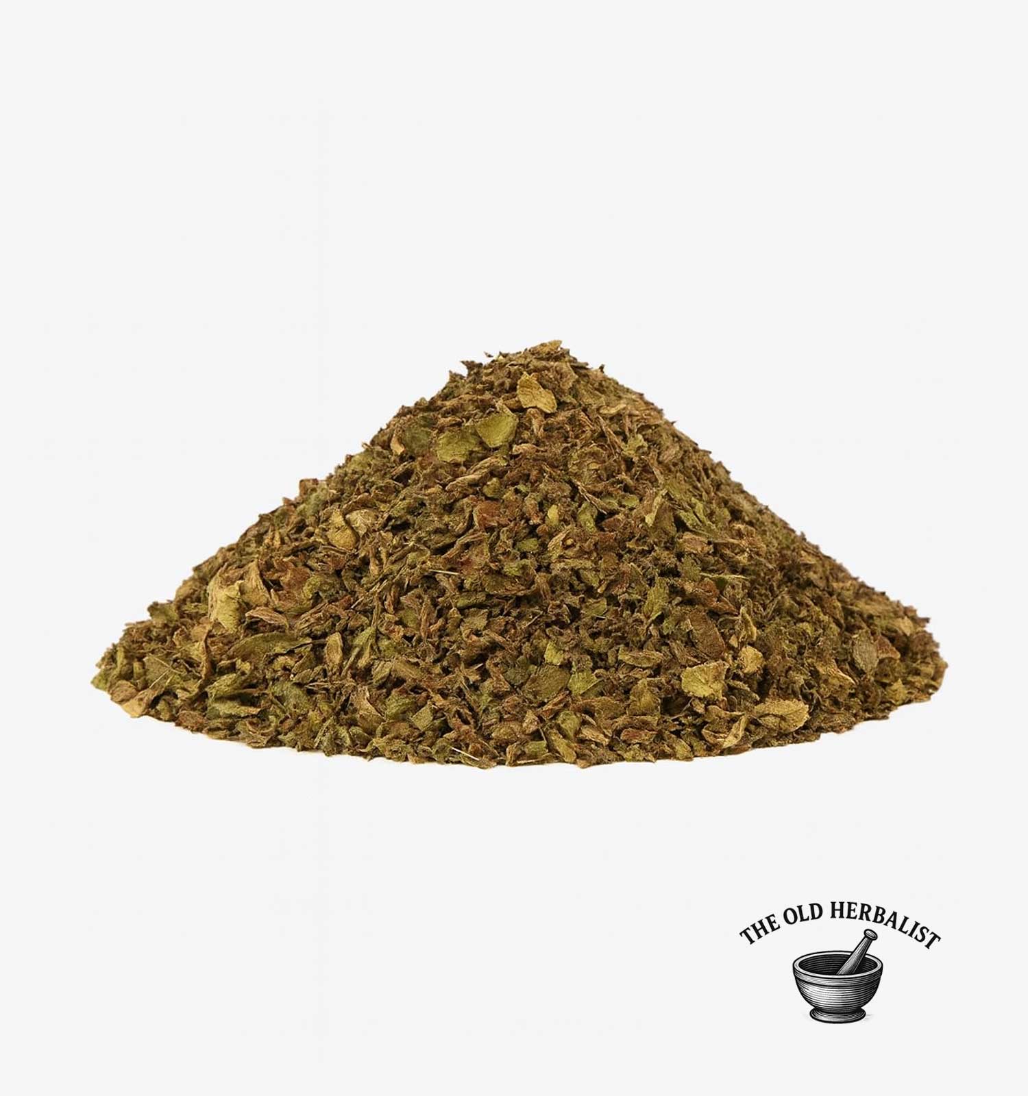 Loose dried oregano leaves and flowers for cooking and herbal tea.