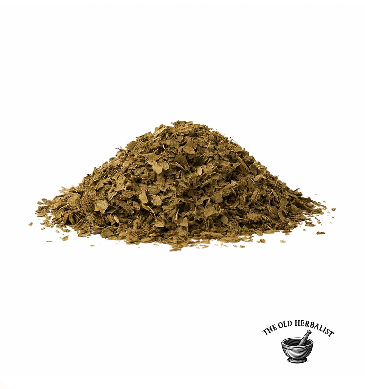 Loose cut blackberry leaf for herbal tea and wellness use.