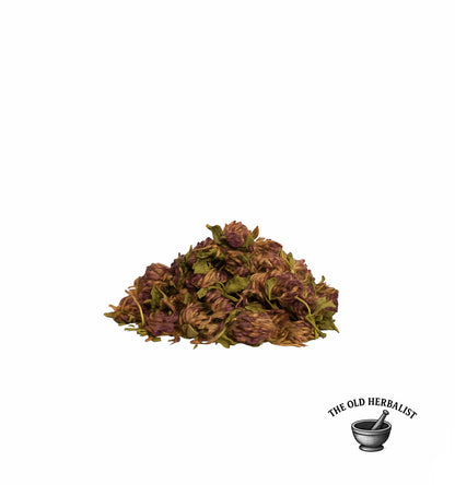 pile of dried red clover blossoms