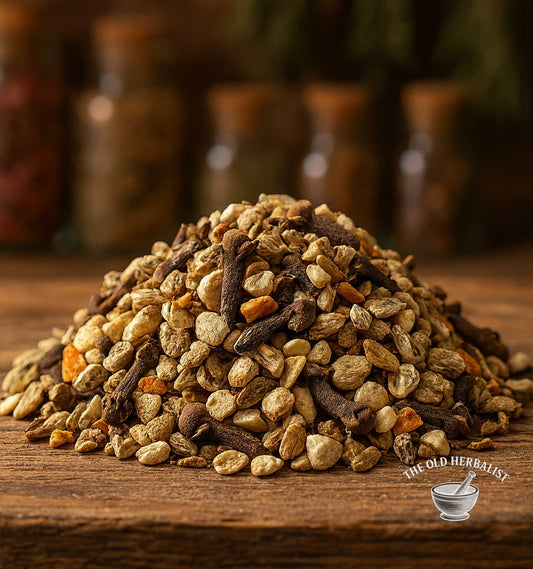 Loose detox herbal tea with dandelion root, turmeric, and clove.