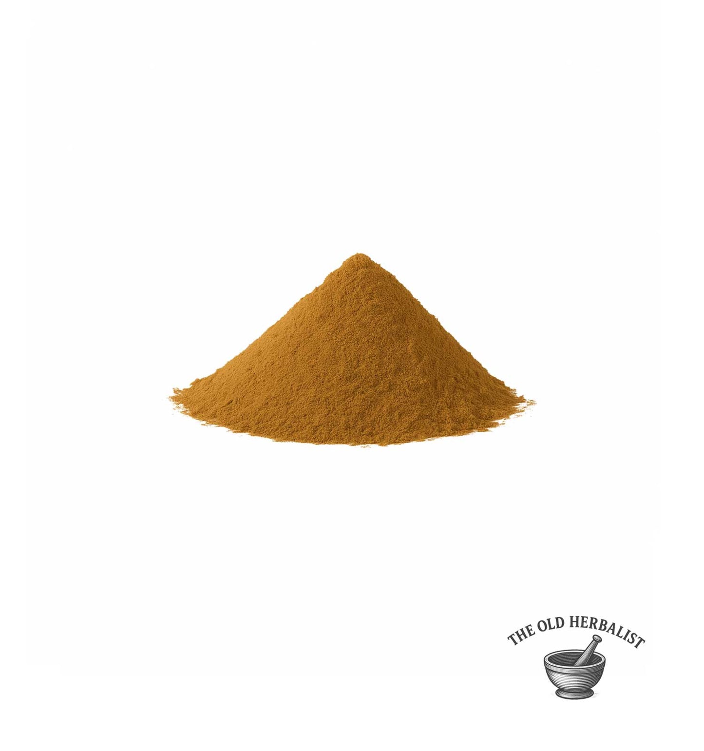 Finely ground rhubarb root powder for traditional herbal use.