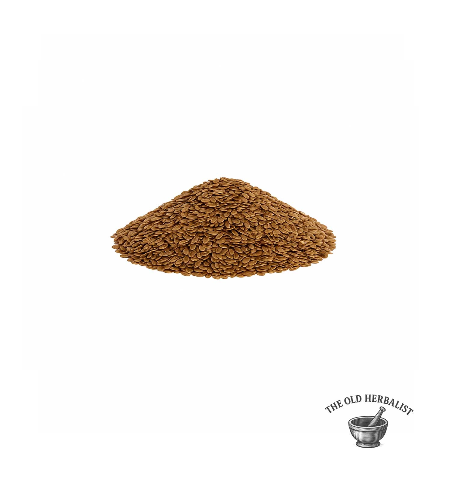 Brown flax seeds close-up for cooking and herbal use.