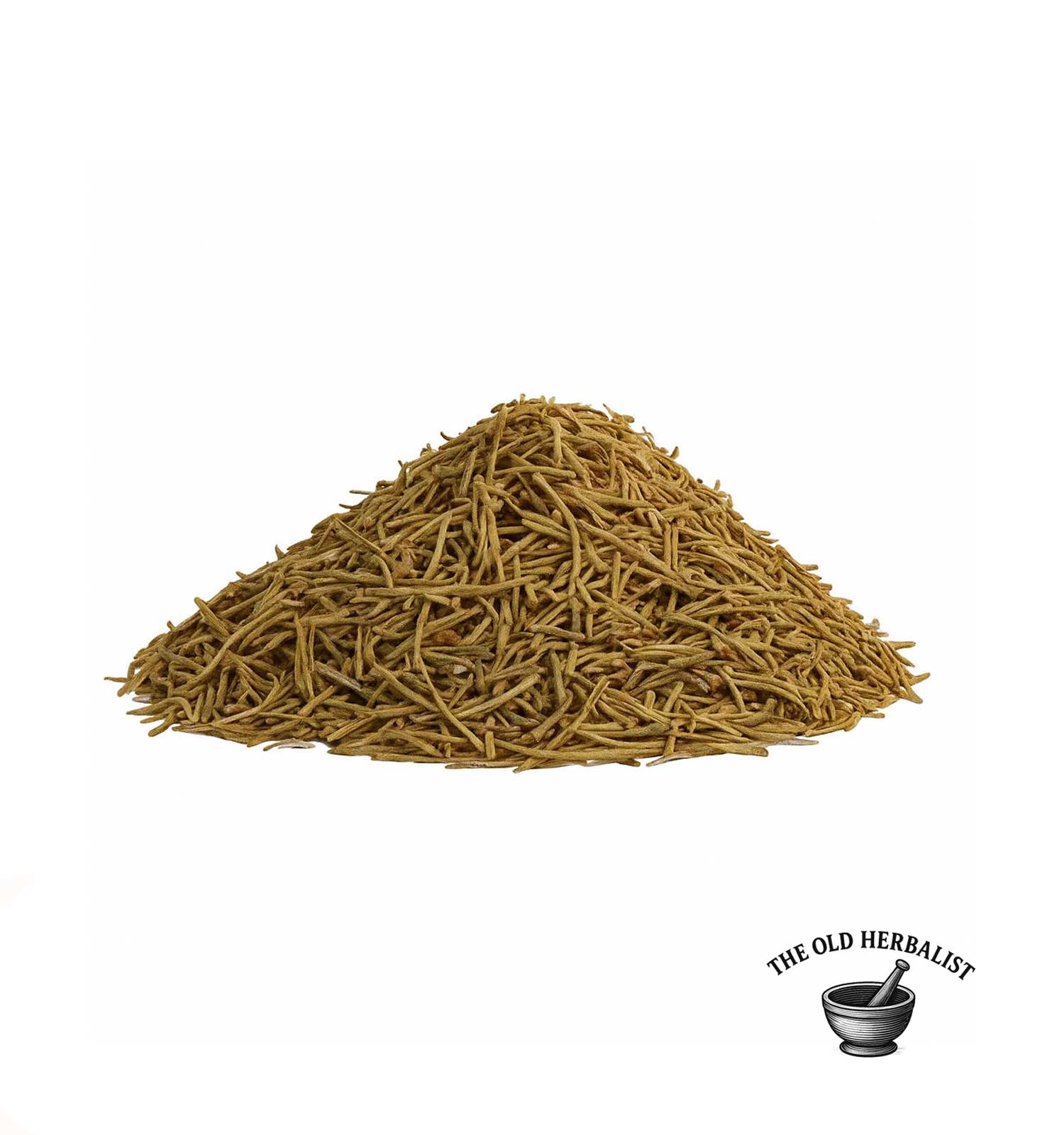 Whole dried rosemary leaves for cooking and herbal use.