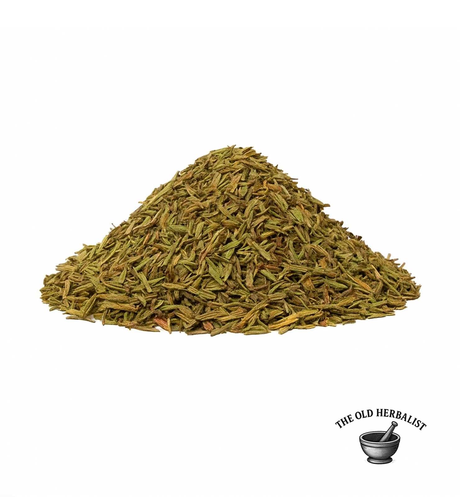 Loose savory leaves with aromatic green color – natural spice ingredient.