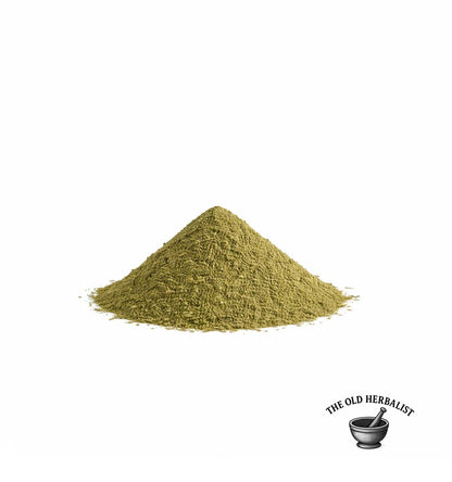 Finely ground sweet wormwood powder for herbal use.