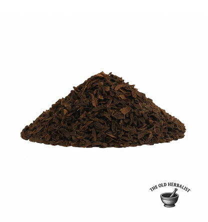 Cut bladderwrack seaweed for tea and culinary use.