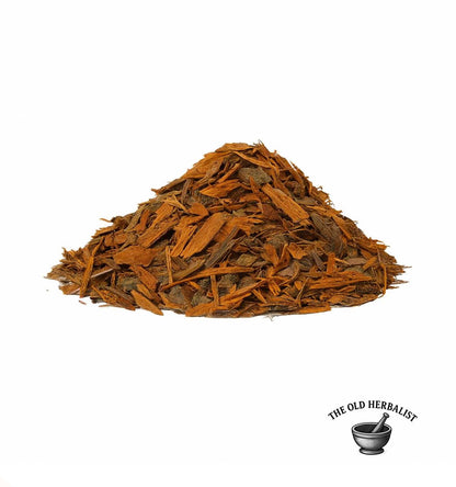 Loose buckthorn bark pieces for traditional herbal use.