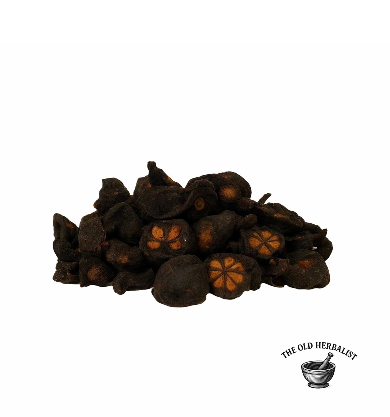 Whole dried garcinia cambogia fruit for herbal infusion and culinary use.