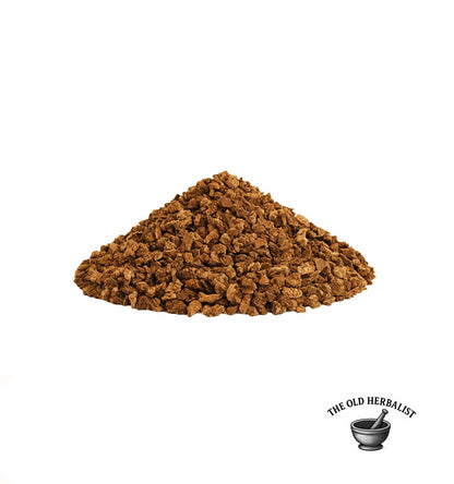 Cut Devil’s Claw root pieces for herbal tea and traditional use.