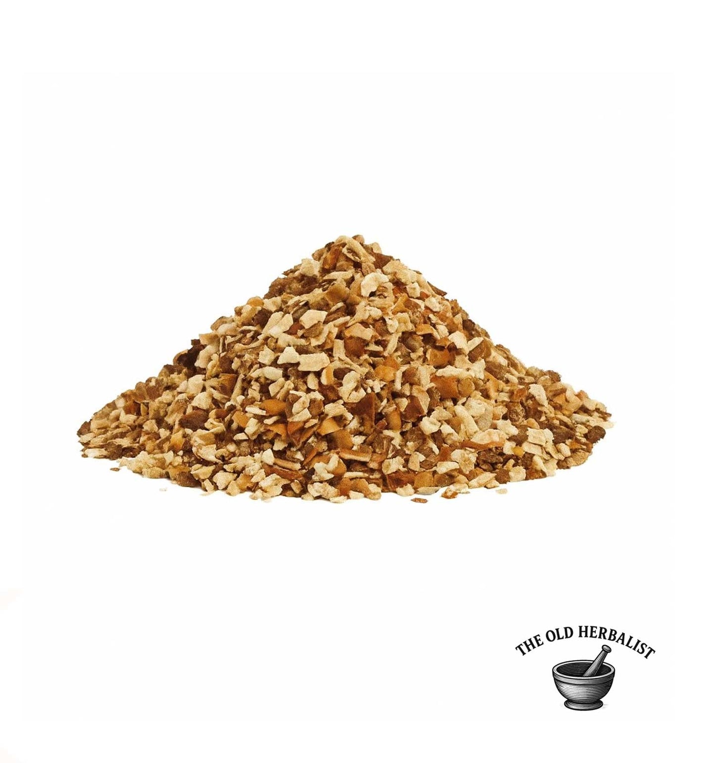 Crushed horse chestnut fruit for traditional herbal use.