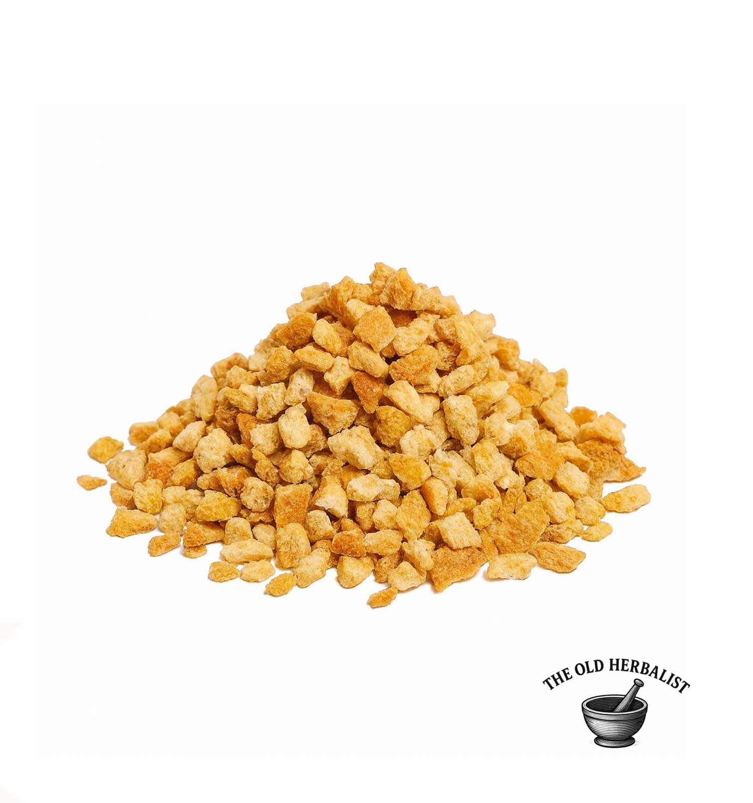 Natural dried orange peel pieces for tea and baking.