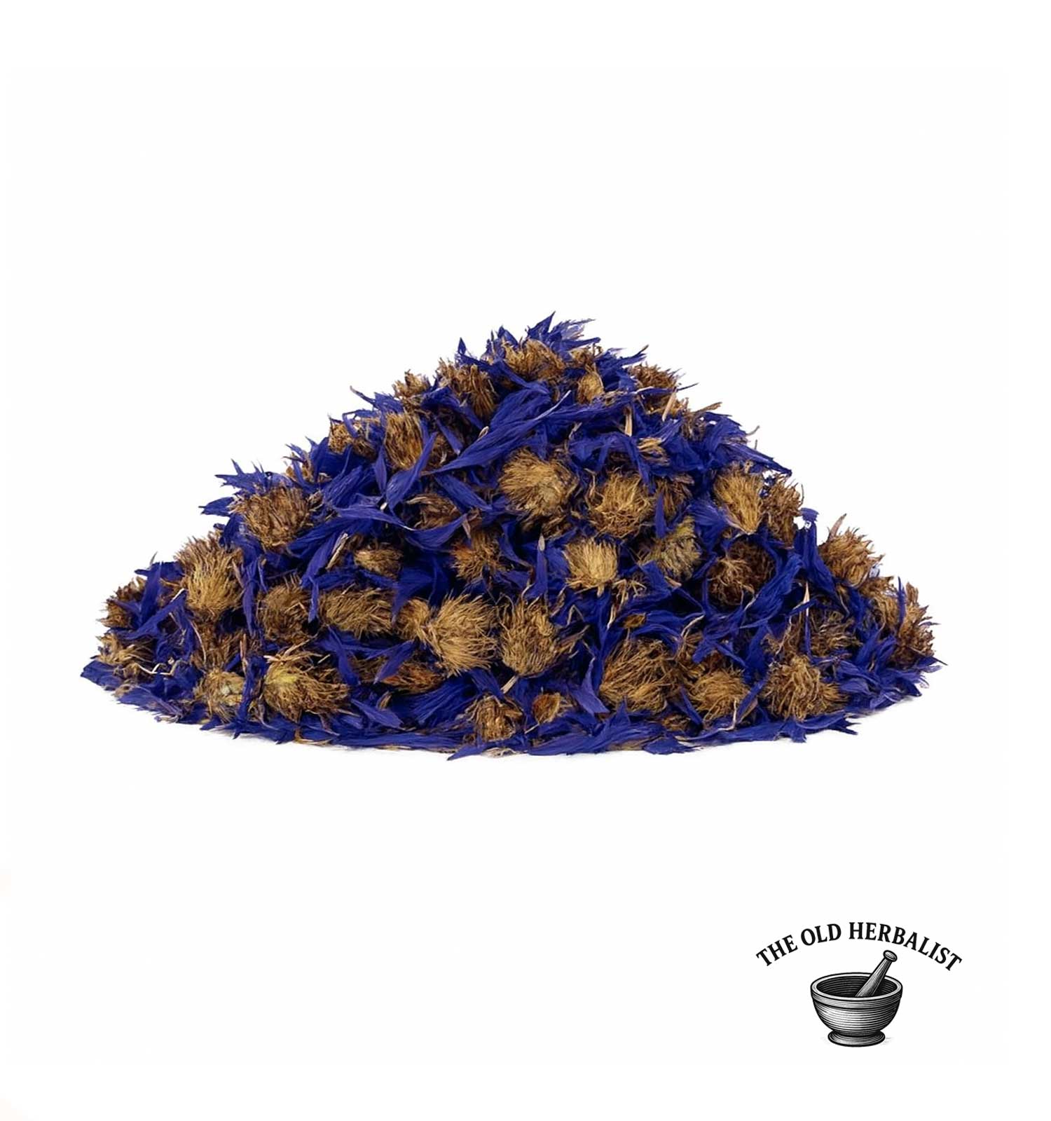Blue cornflower petals and buds for tea and culinary use.