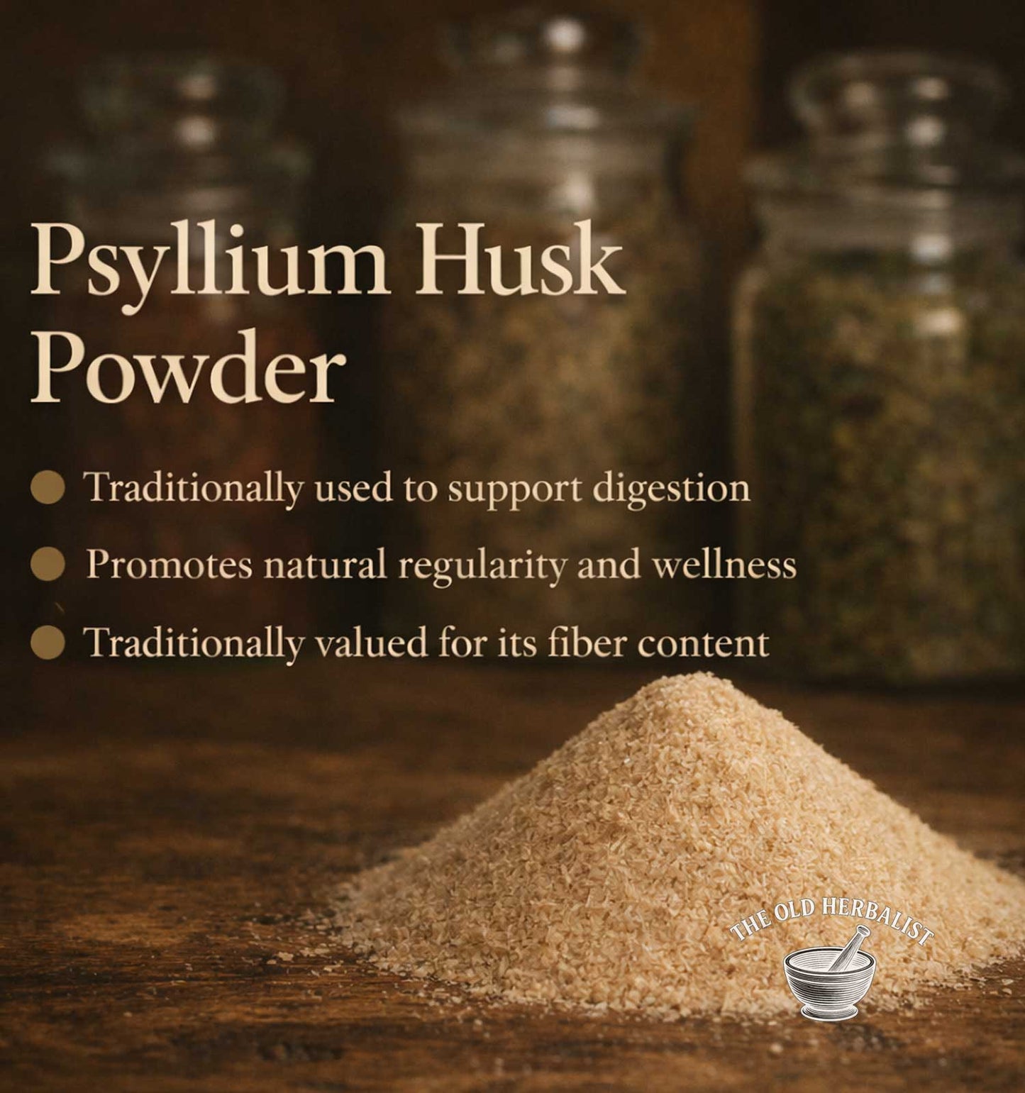 Finely ground psyllium husk powder for culinary and wellness use.