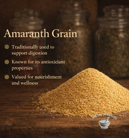 Whole amaranth seeds for cooking and wellness use.