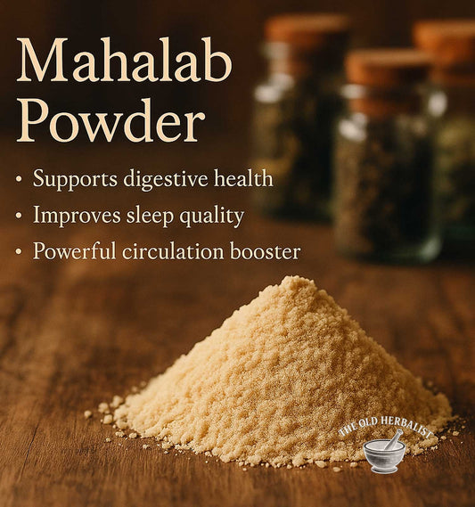 Finely ground mahleb powder with cherry-almond aroma.