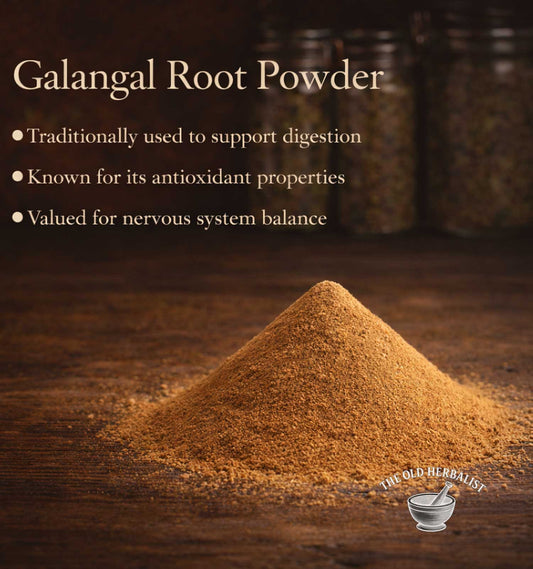Finely ground galangal root powder with benefits