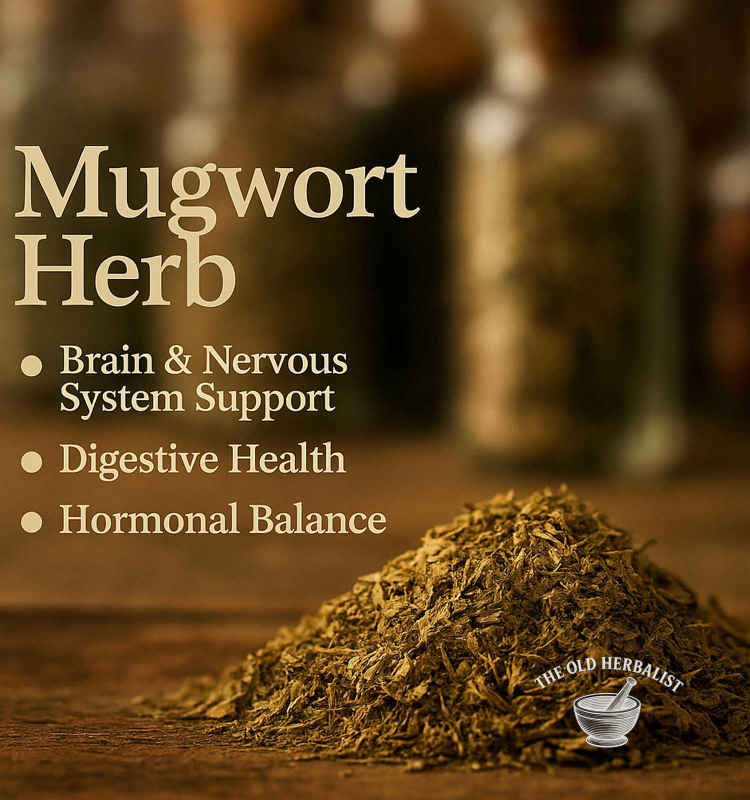 mugwort herb for herbal tea and culinary use