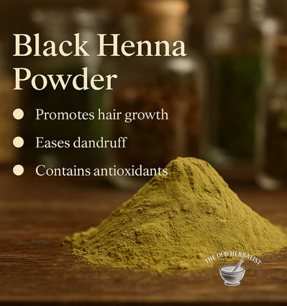 Finely ground henna powder from Lawsonia inermis for cosmetic use.